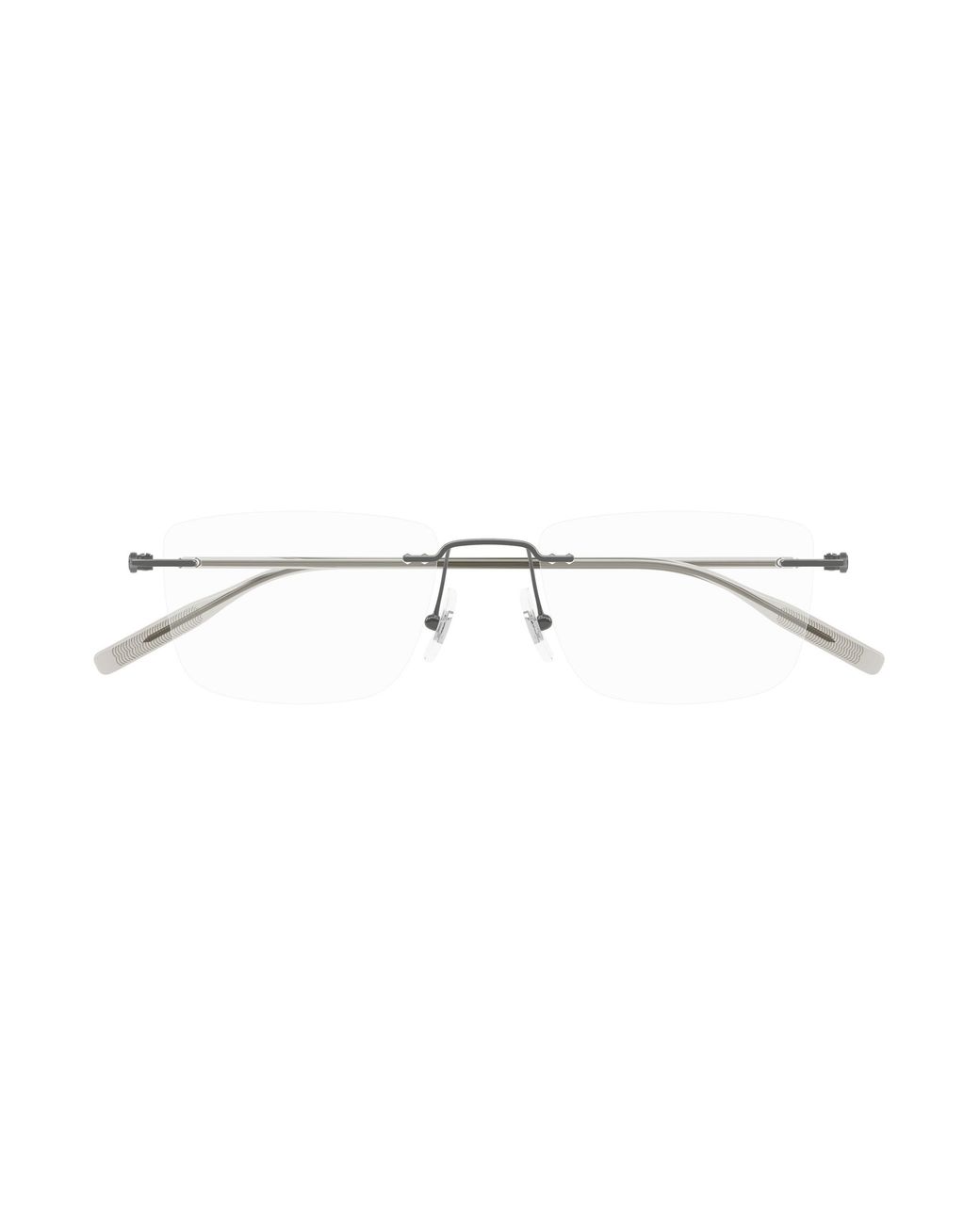 Montblanc Black Mb0431O 001 Optical Frames Metal Transparent Squared for men