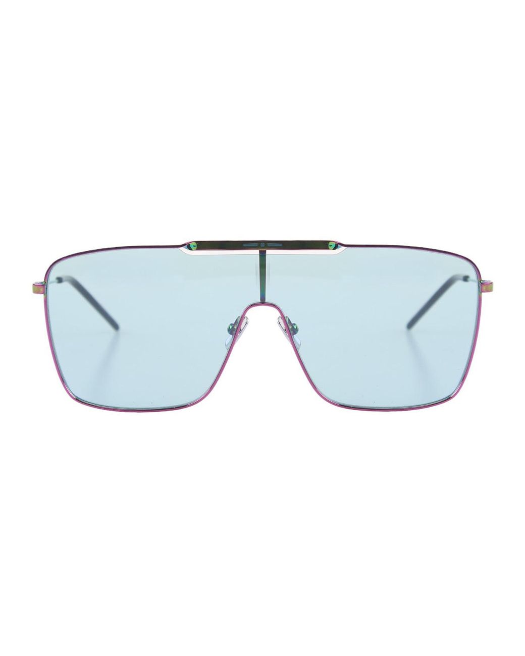 Italia Independent Blue Loyd 0321 Olg.000 Outlet Sunglasses Metal Light Mask Normal