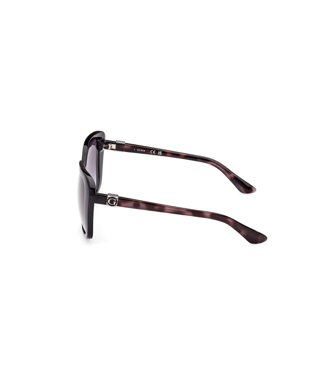 Guess Black Gu7863 05B Sunglasses Injected Smoke Squared Normal Shaded