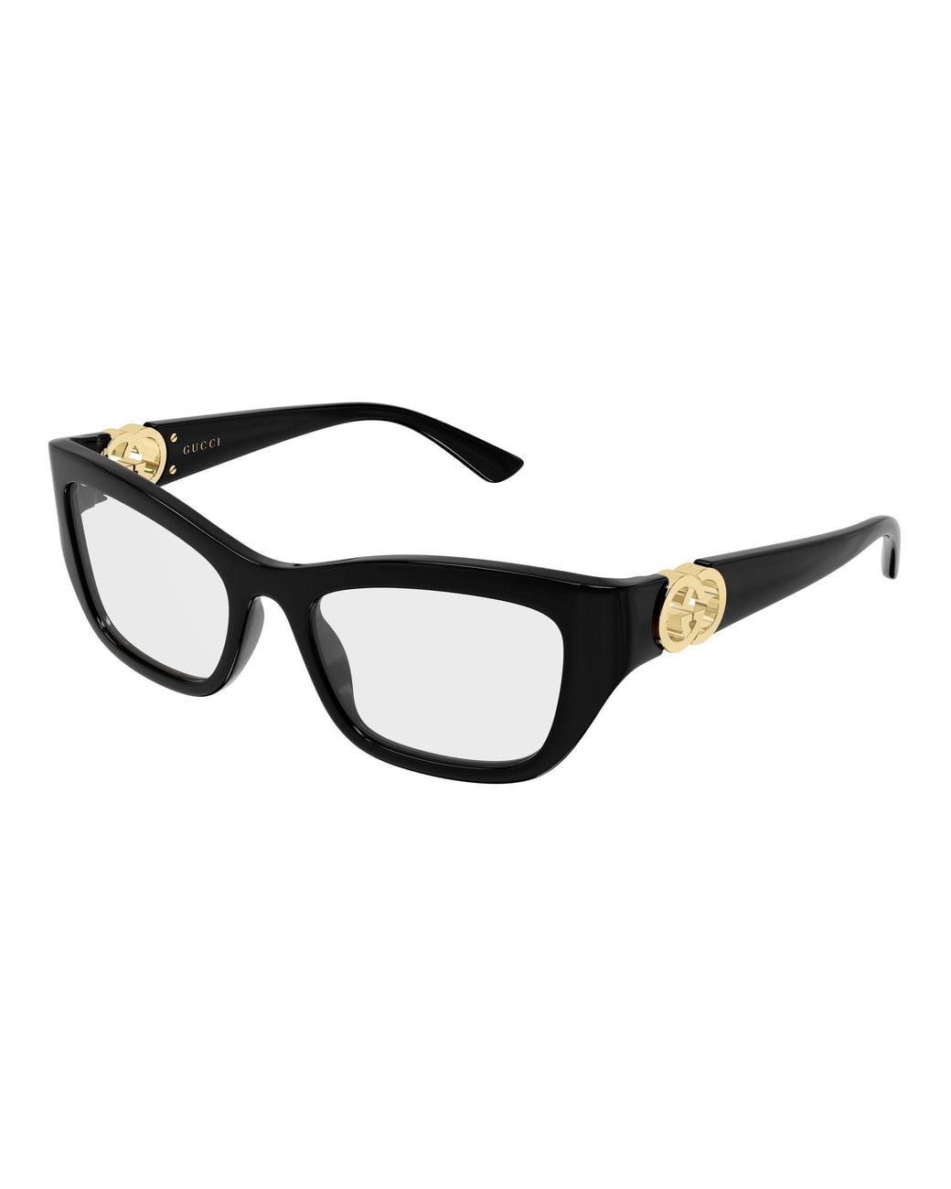 Gucci Black Gg2125O 001 Optical Frames Injected Transparent Cat Eye