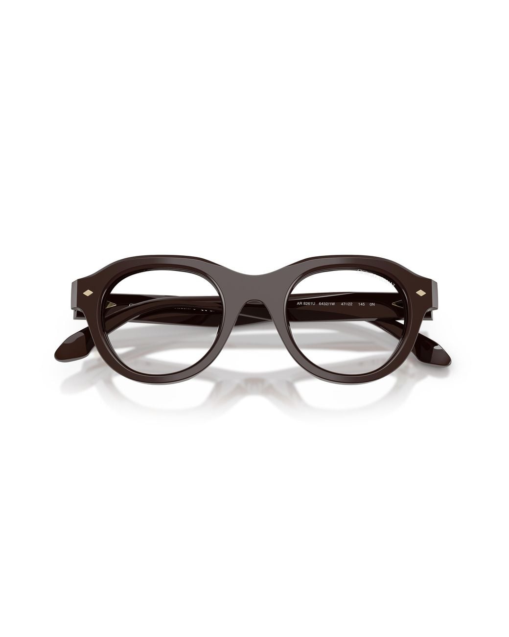 Giorgio Armani Black Ar8261U 64321W Sunglasses Acetate Transparent Round Normal for men