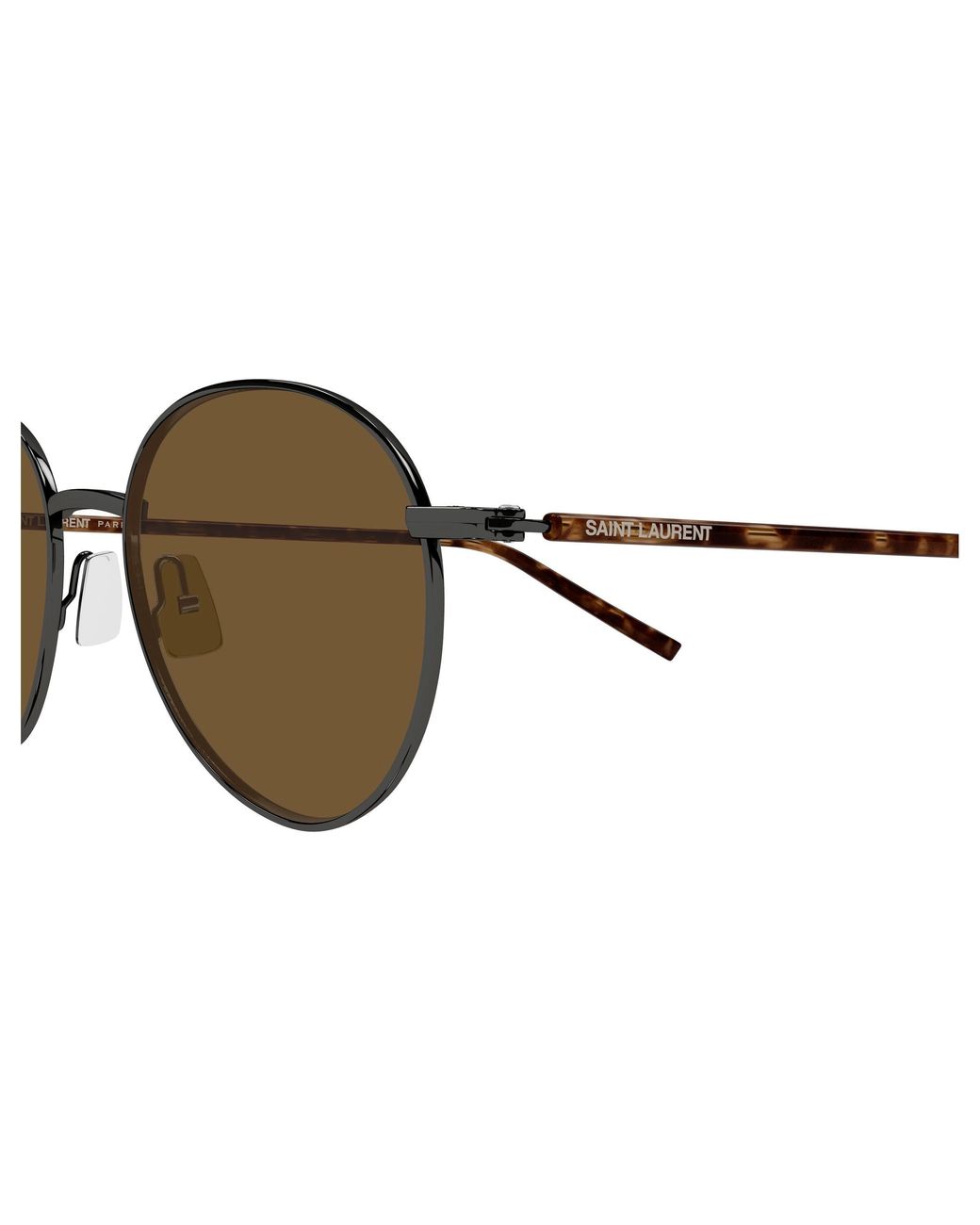 Saint Laurent Black Sl 865 004 Sunglasses Metal Round