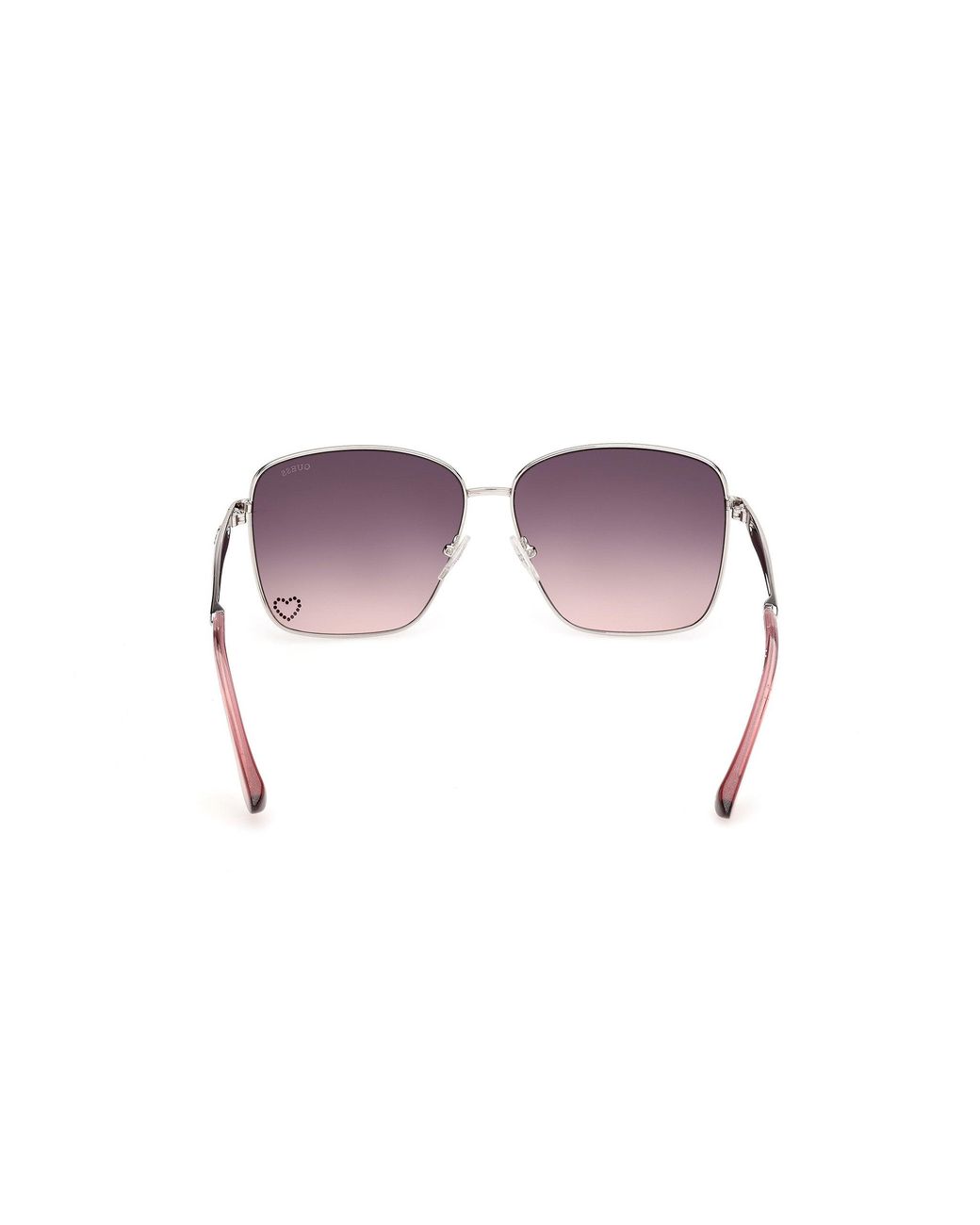 Guess Black Gu00308 10B Sunglasses Metal Smoke Squared Normal