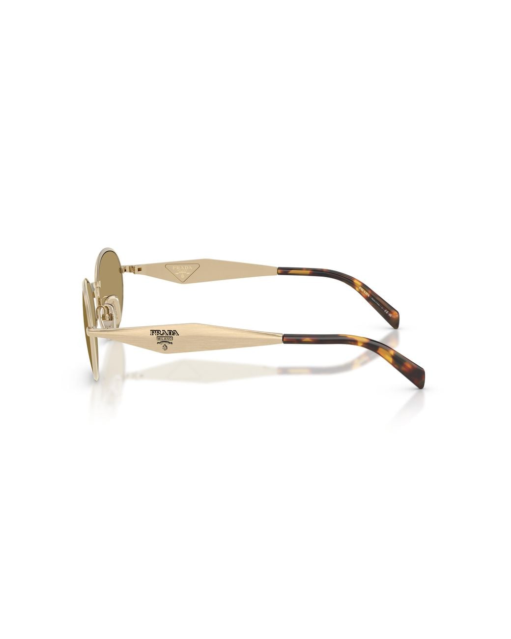 Prada Black Pr D57S Zvn70G Sunglasses Metal Round Normal
