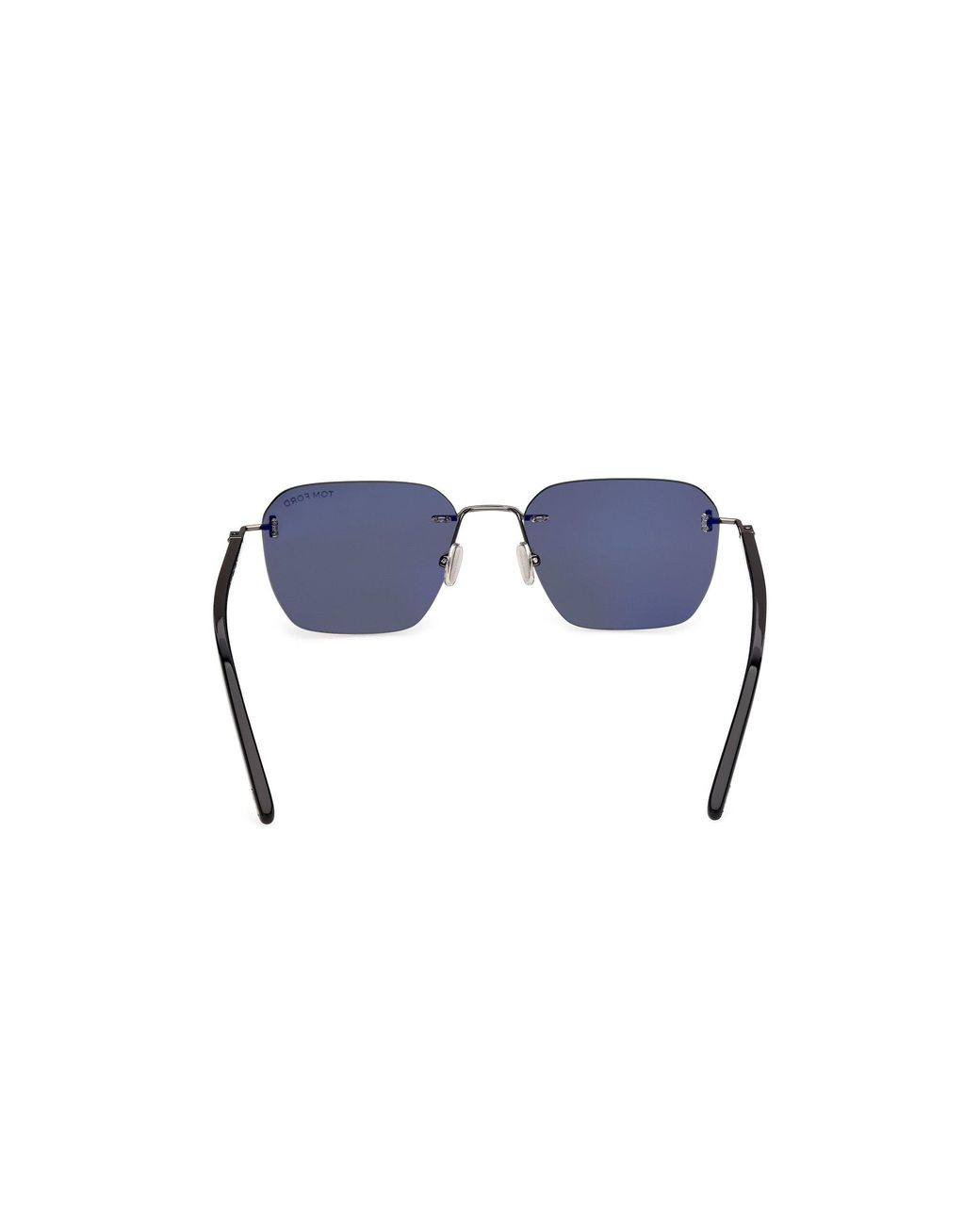 Tom Ford Black Ft1433 Carson-02 12A Sunglasses Metal Smoke Squared Normal for men