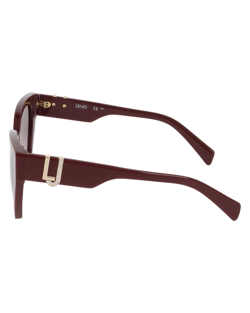 Liu Jo Black Lj814Sr 602 Sunglasses Acetate Bordeaux Cat Eye Normal