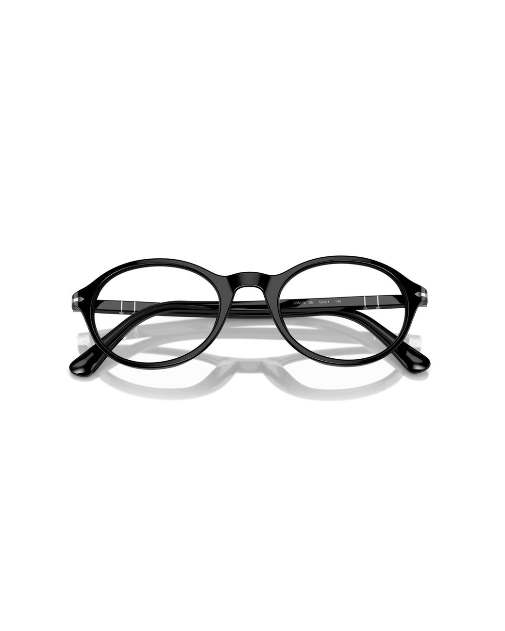 Persol Black Po3351V 95 Optical Frames Acetate Transparent Round Normal