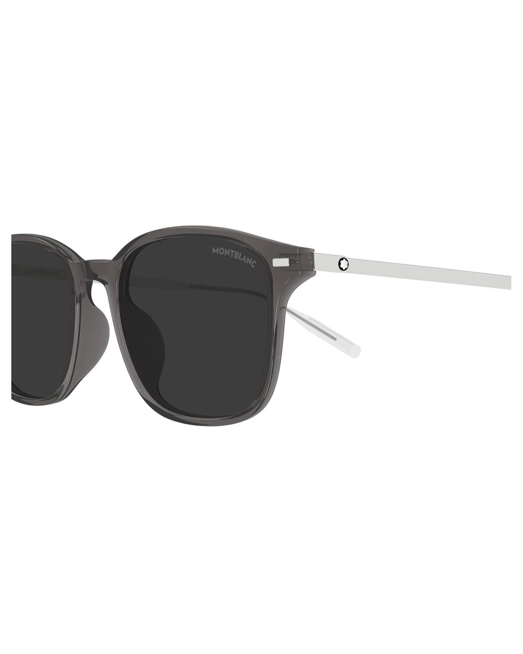 Montblanc Black Mb0445Sa 004 Sunglasses Injected Squared for men