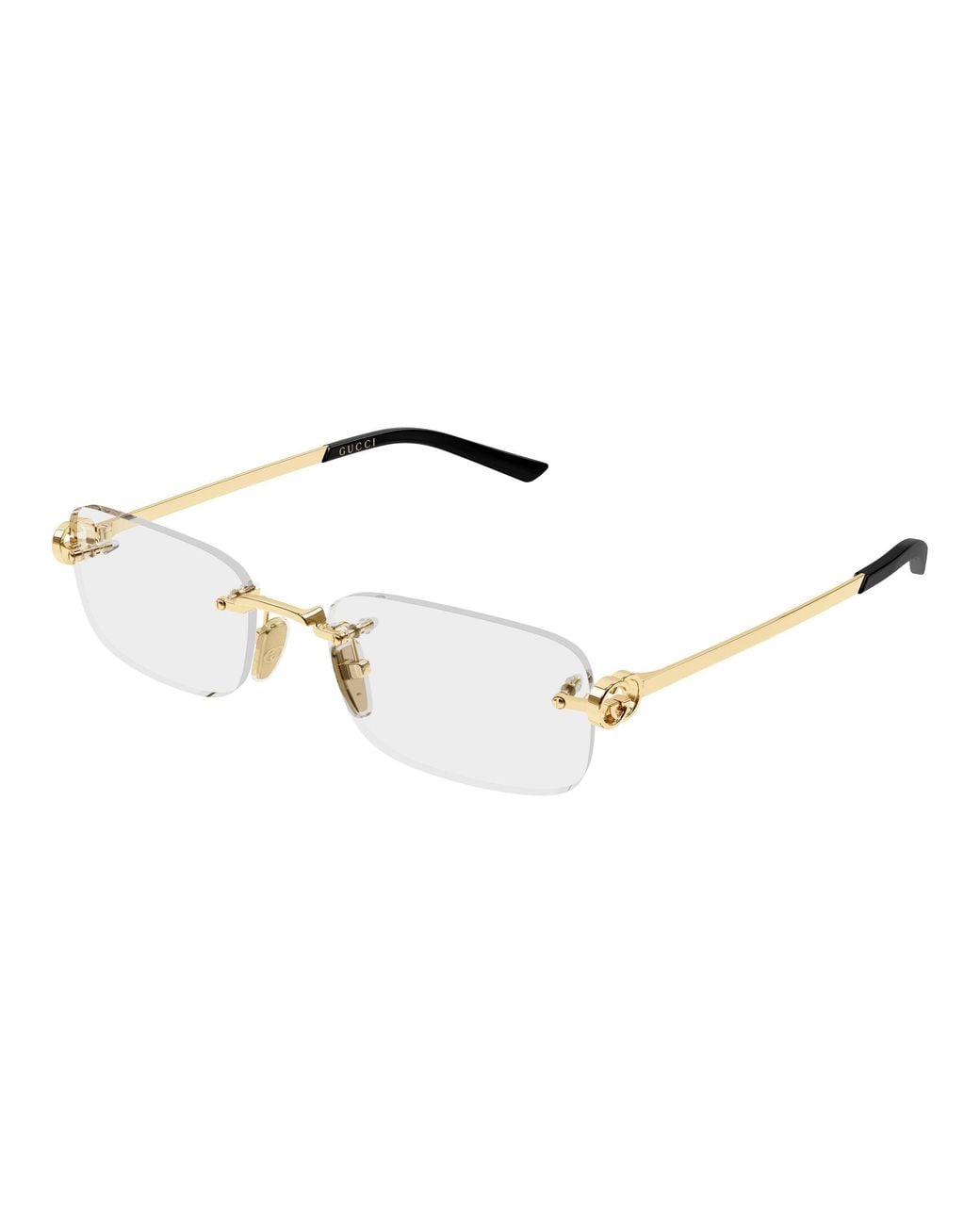 Gucci Black Gg2231O 001 Optical Frames Metal Transparent Squared