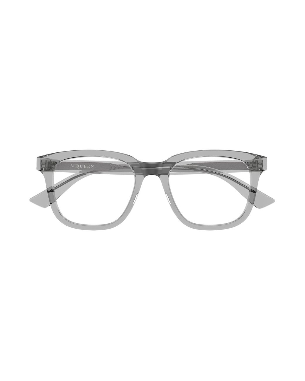 McQueen Black Am0539O 006 Optical Frames Acetate Transparent Squared
