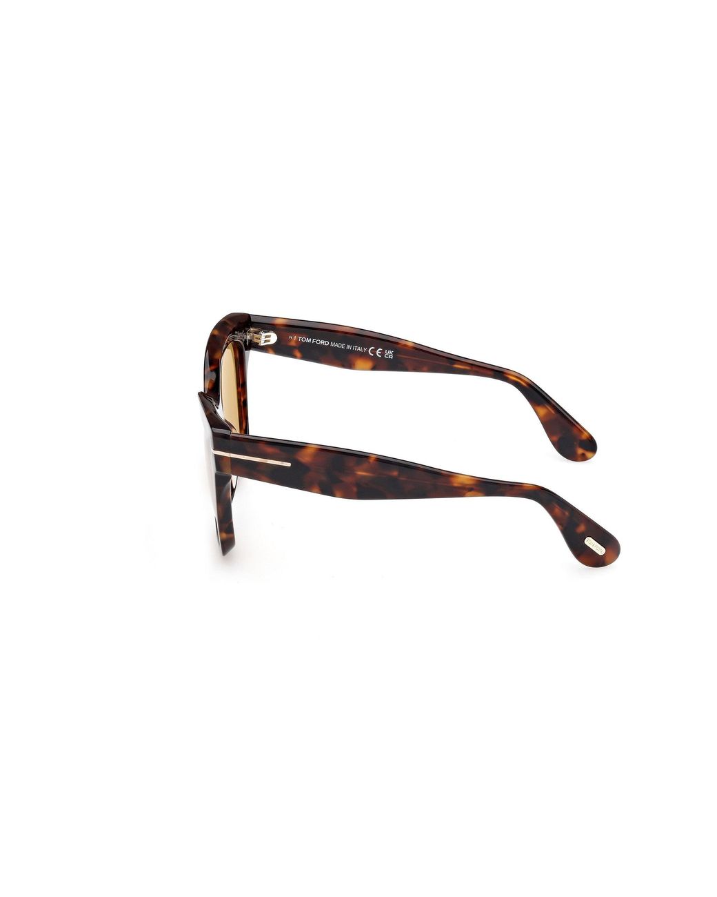 Tom Ford Black Ft1217 Elvira 52E Sunglasses Acetate Marrone Butterfly Normal