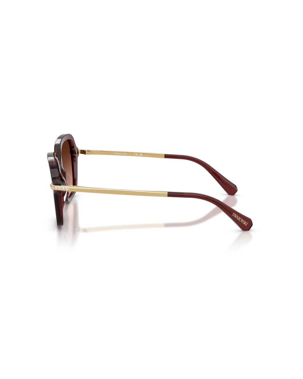 Swarovski Black Sk6040 10735M Sunglasses Acetate Geometric Normal Shaded