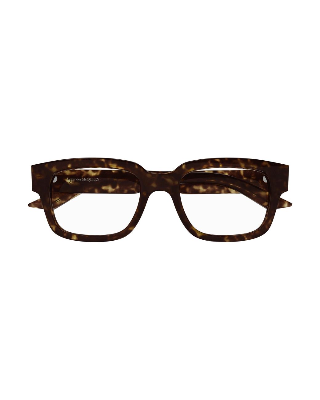 McQueen Black Am0454O 002 Optical Frames Acetate Transparent Squared for men