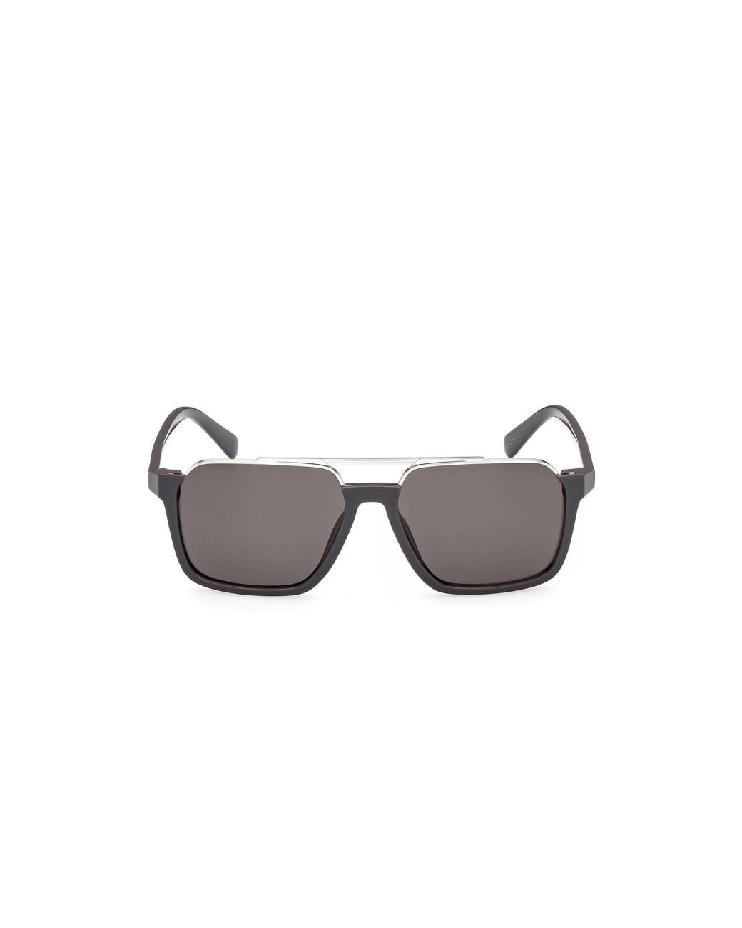 Guess Black Gu00366 20A Sunglasses Injected Smoke Squared Normal for men
