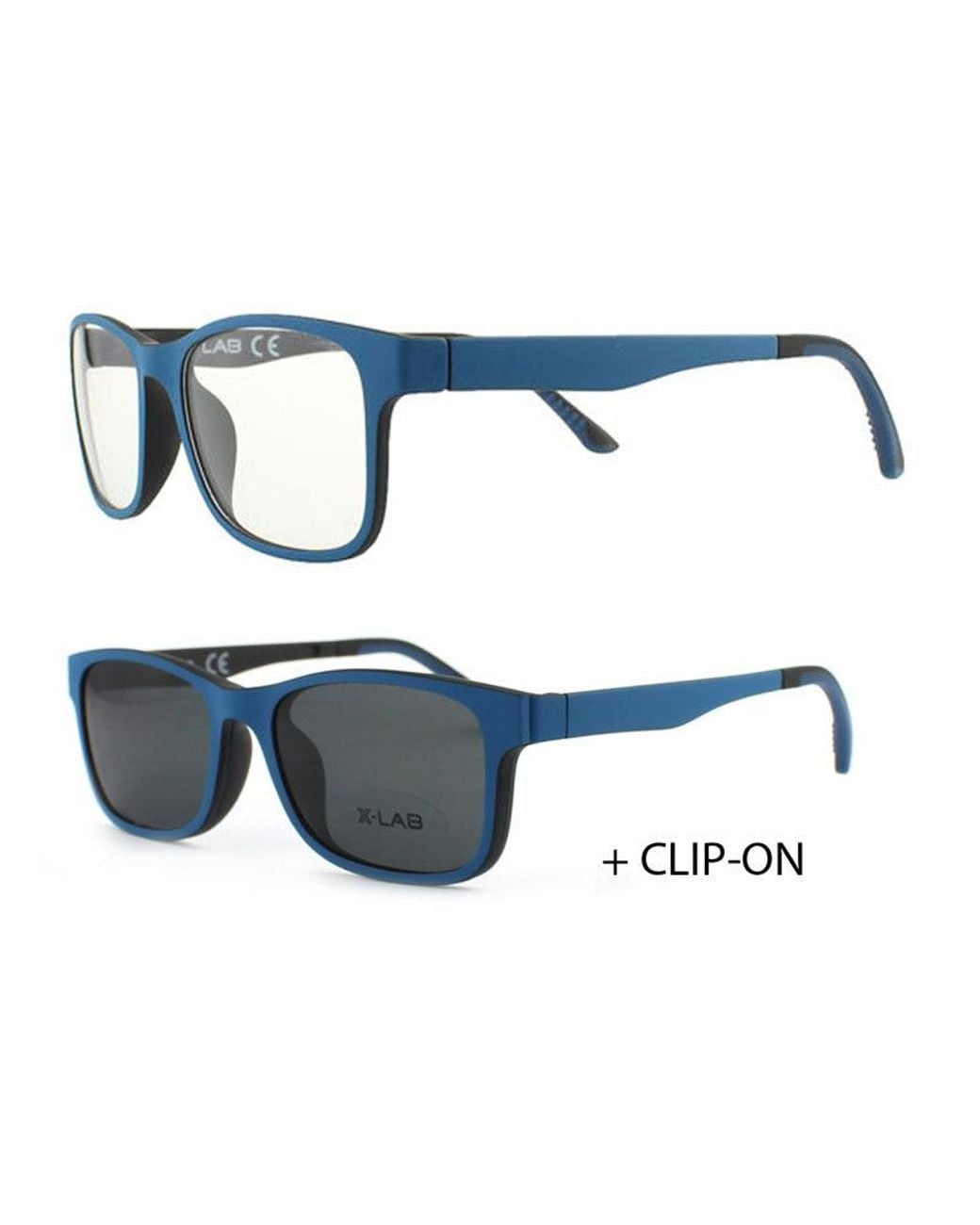 Xlab Blue X-Lab 271 Con Clip-On Sole Magnetico Optical Frames Plastic Squared