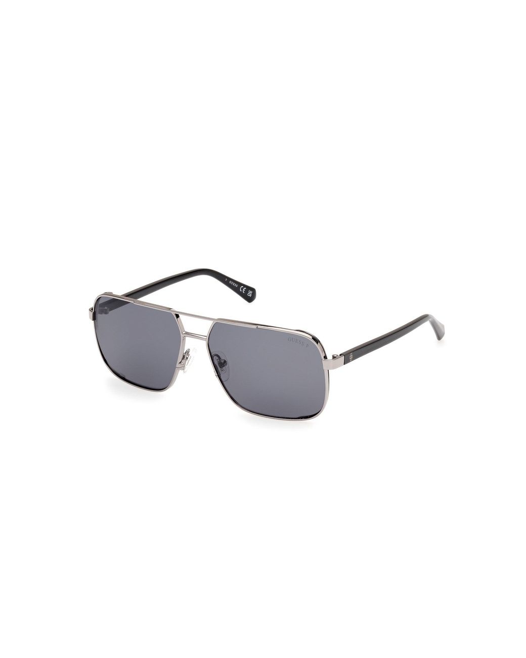 Guess Black Gu00119 08D Sunglasses Metal Squared Polarized for men