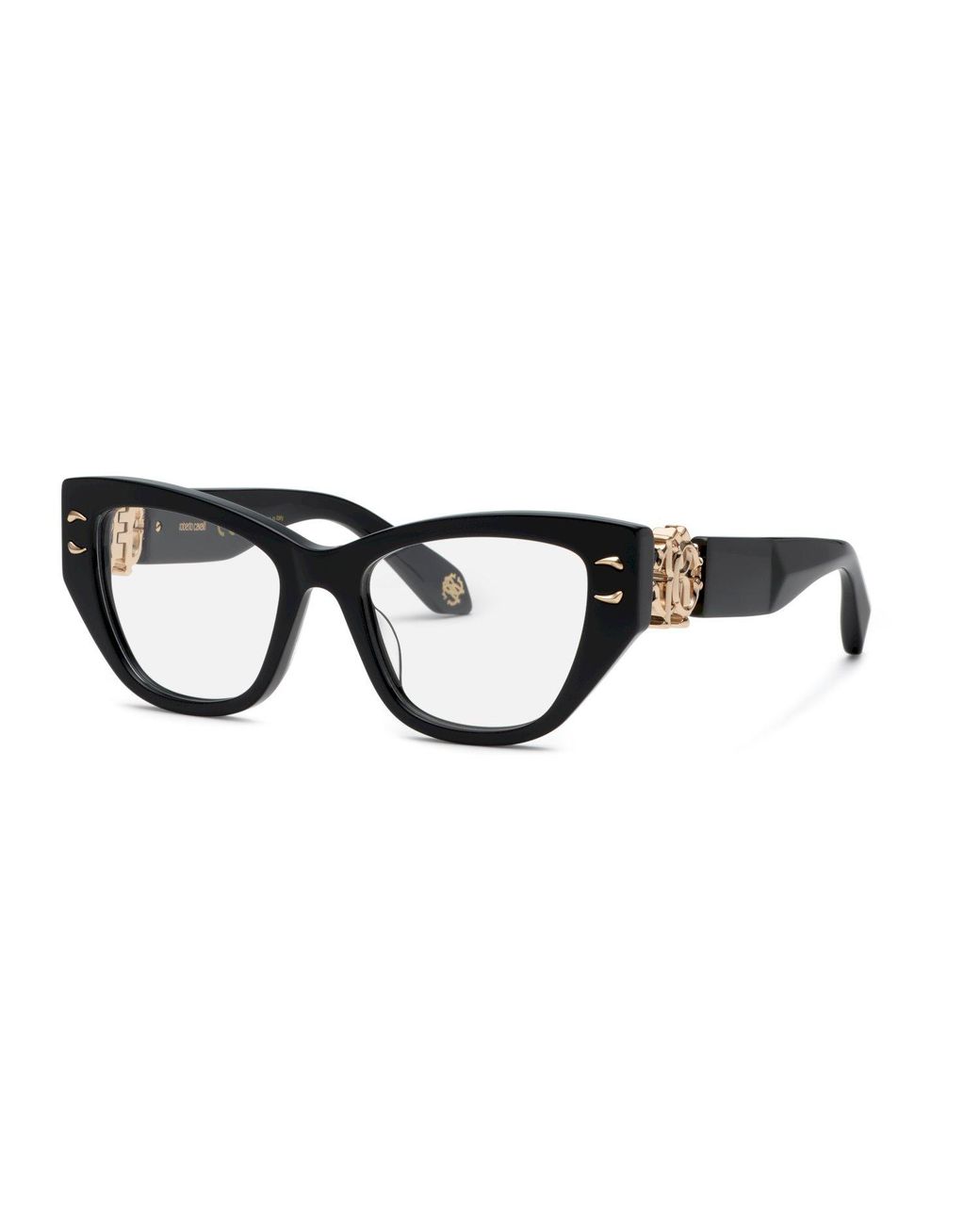 Roberto Cavalli Black Vrc075M 700 Optical Frames Acetate Cat Eye