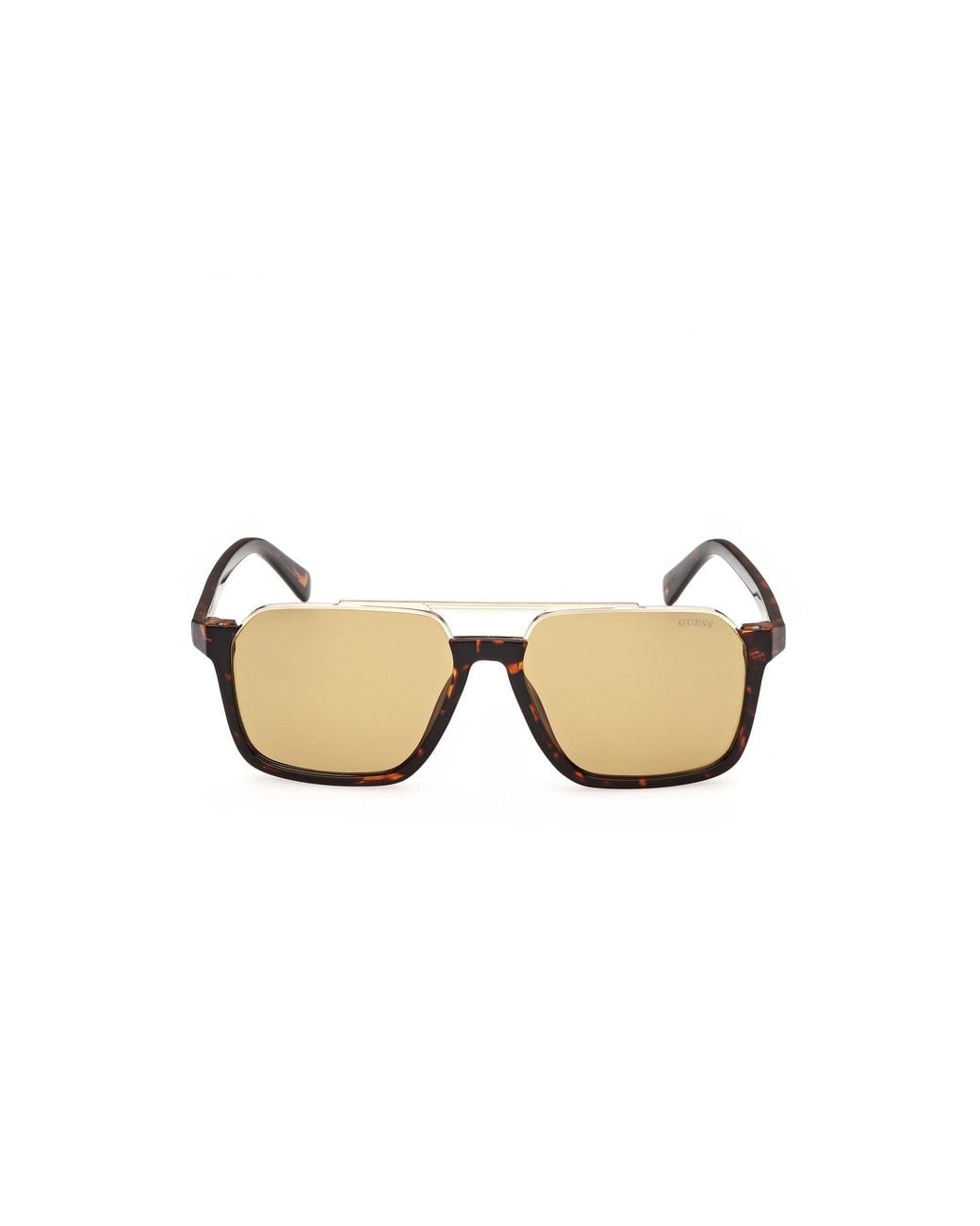 Guess Black Gu00366 52E Sunglasses Injected Squared Normal for men