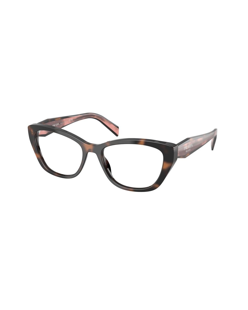 Prada Black Pr 19Wv 23A1O1 Optical Frames Acetate Transparent Cat Eye Normal