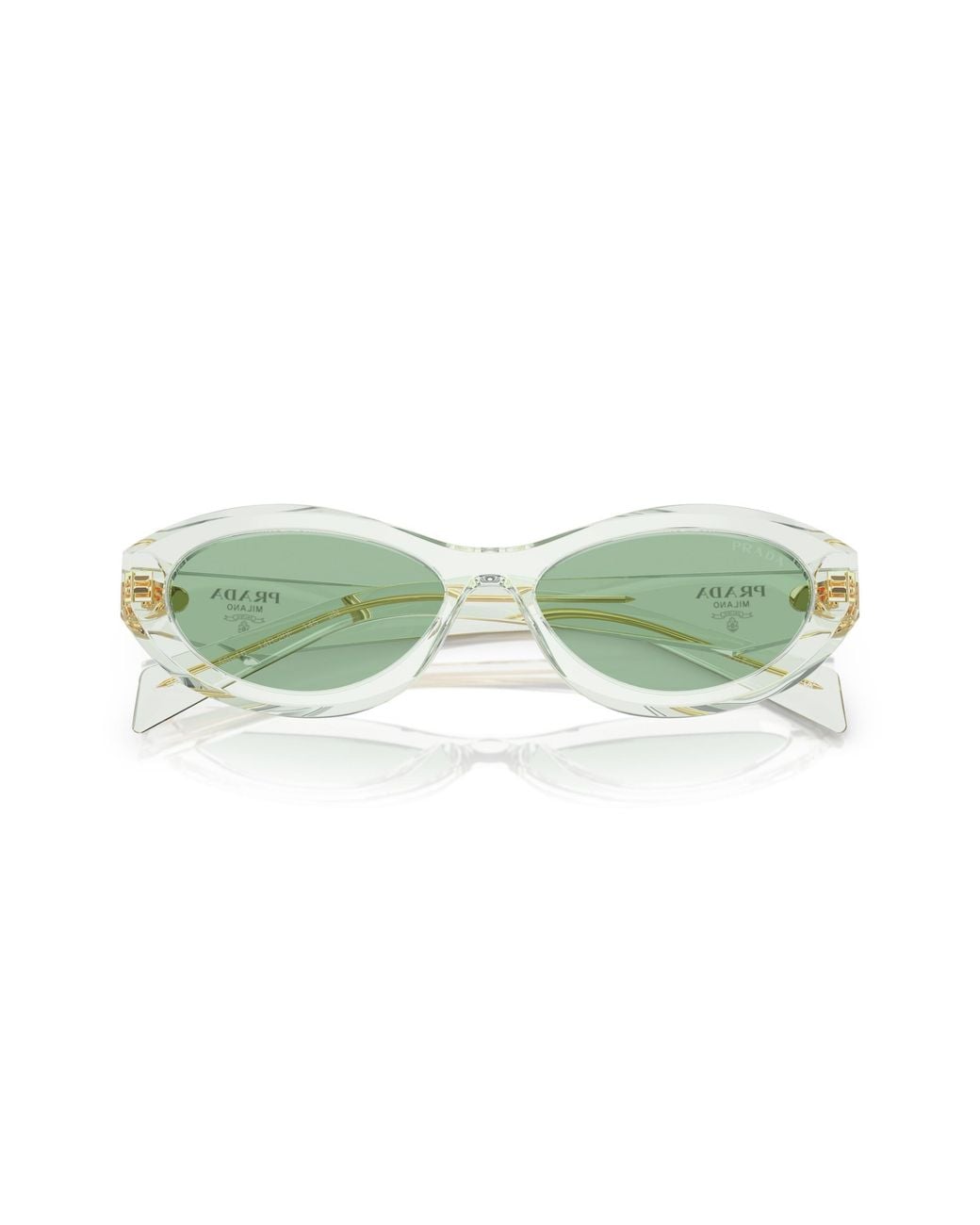 Prada Green Pr 26Zs 14R20E Sunglasses Acetate Geometric Normal