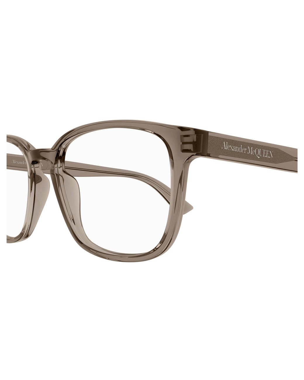 McQueen Black Am0462O 005 Optical Frames Acetate Transparent Squared for men