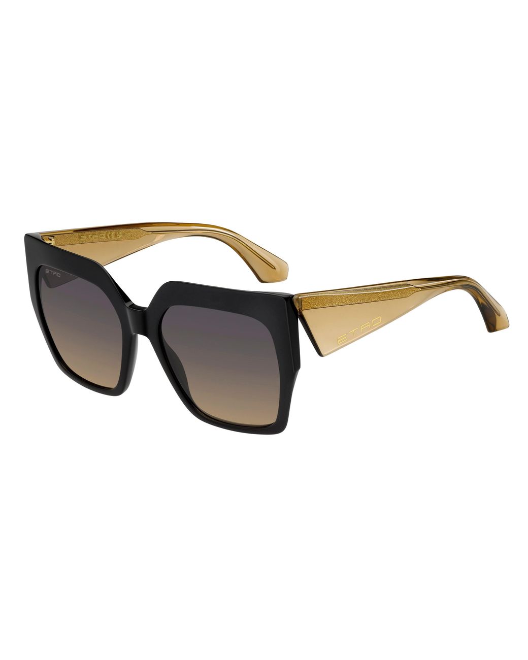 Etro Black 0122/S 71C/Um Sunglasses Acetate Squared Normal Nuanced