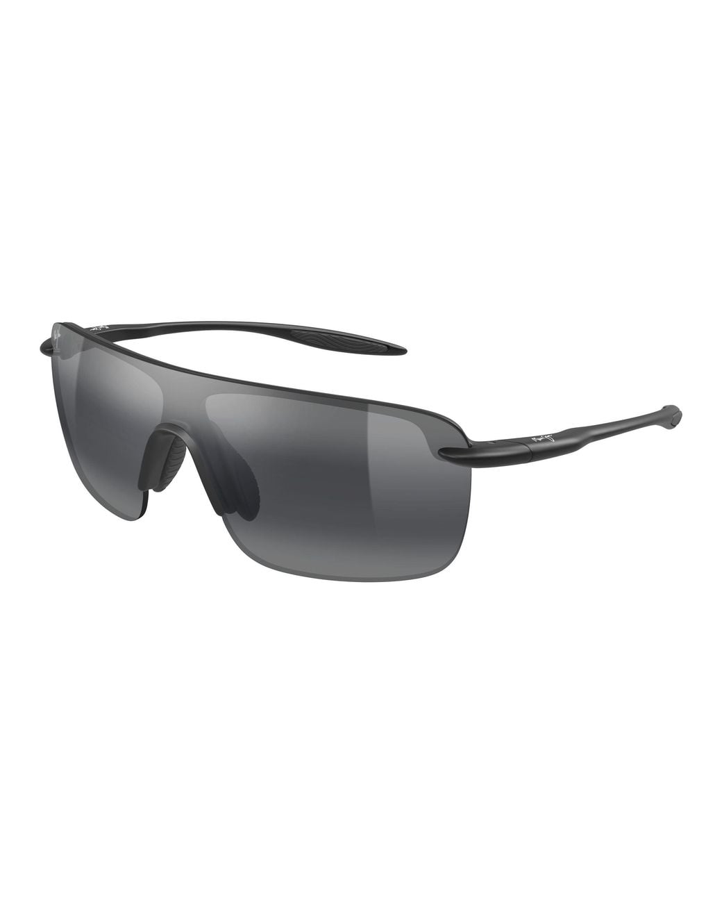 Maui Jim Black Mj0680S 001 Occhiali Da Sole Iniettato Grigio Avvolgente