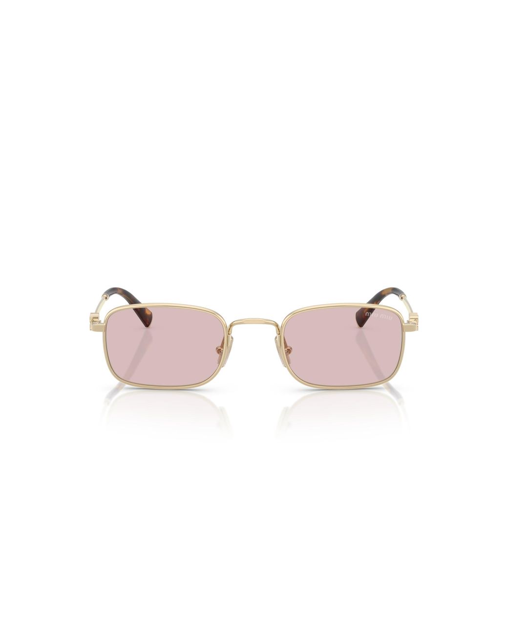 Miu Miu Black Mu A53S Zvn4I0 Sunglasses Metal Squared Normal