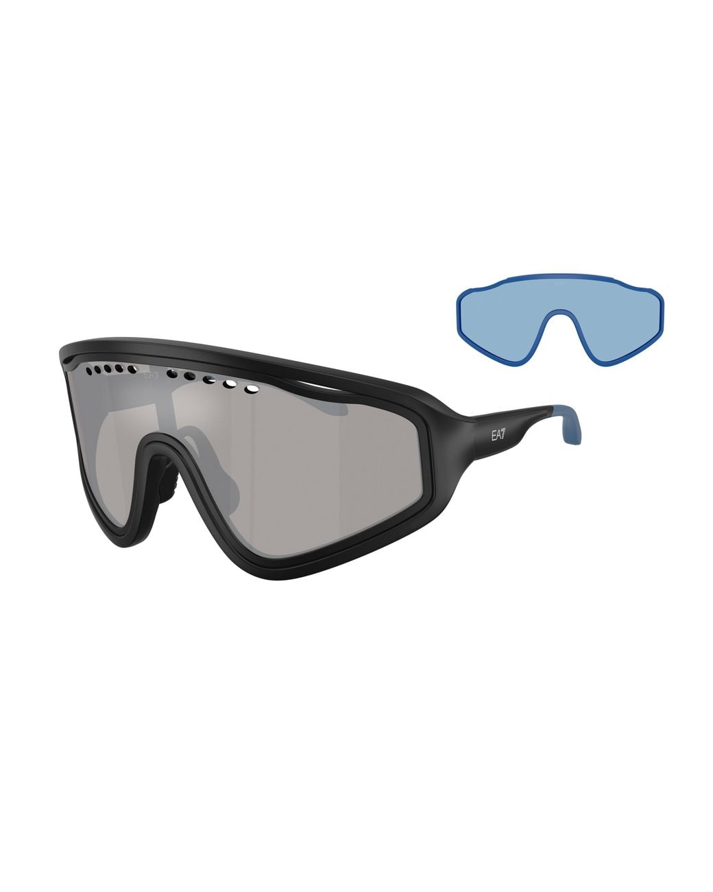 Moncler Black Q74005 62886G Sunglasses Injected Geometric Mirror for men