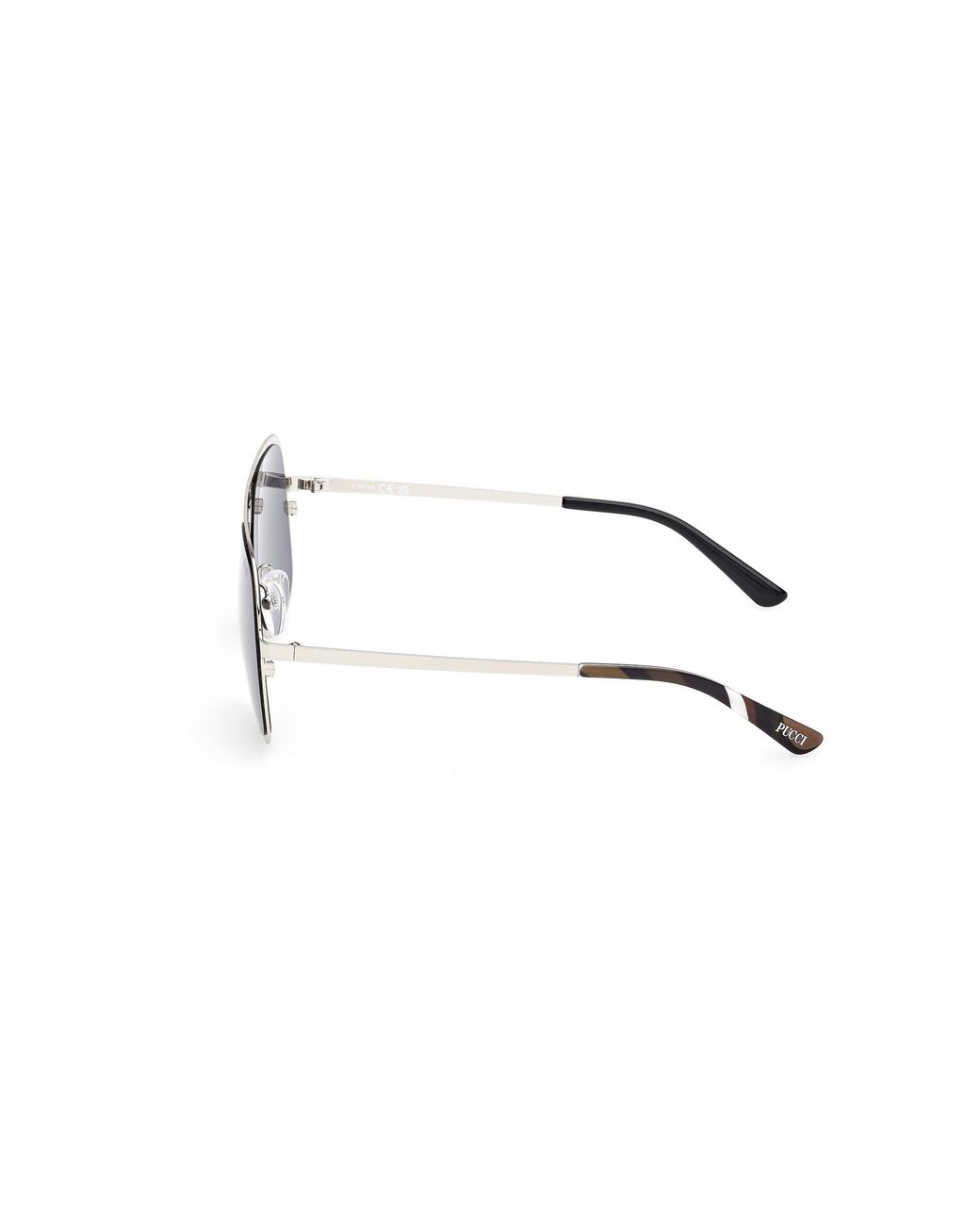 Emilio Pucci Black Ep0238 16A Sunglasses Metal Smoke Squared Normal