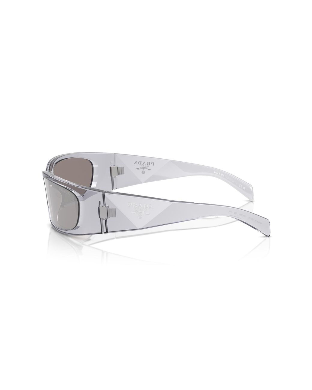 Prada Black Pr A19S 12R2B0 Sunglasses Acetate Butterfly Mirrored Mirror for men