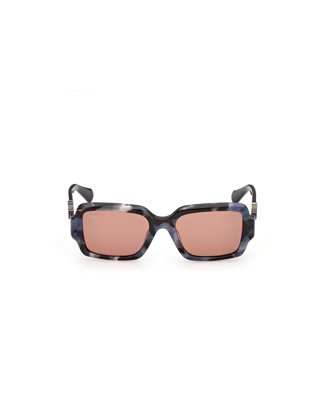MAX&Co. Black Mo0168 55S Sunglasses Acetate Bordeaux Squared Normal