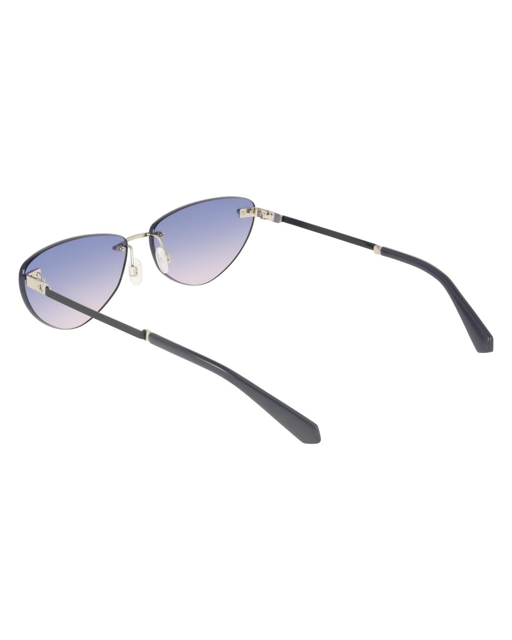 Calvin Klein Black Ckj25208S 047 Sunglasses Metal Cat Eye Normal Shaded