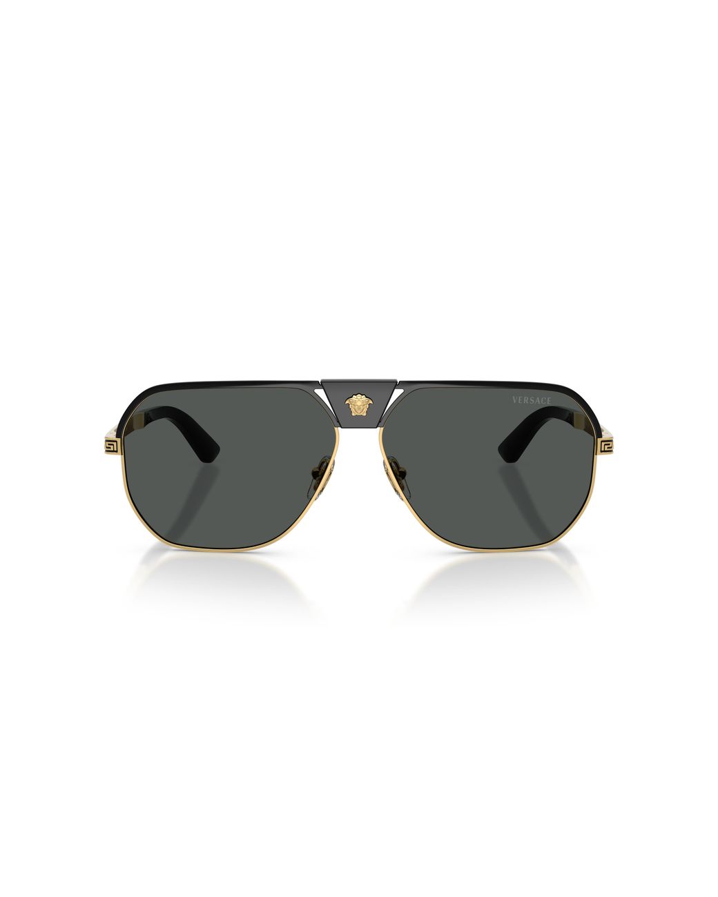 Versace Black Ve2294 100281 Sunglasses Metal Squared Polarized for men