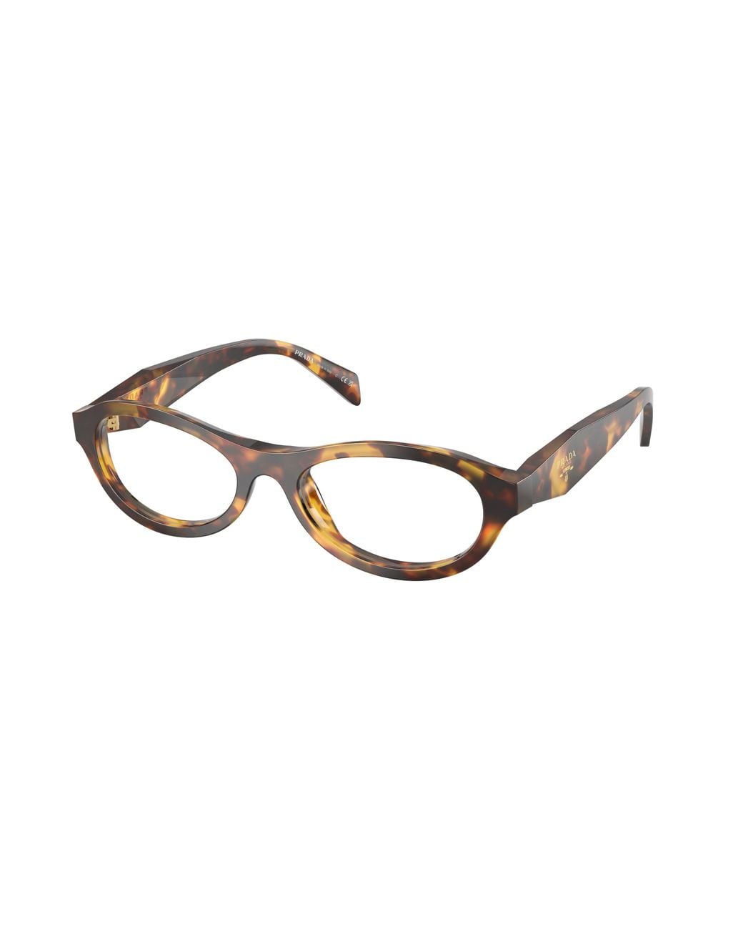 Prada Black Pr D18V 14L1O1 Optical Frames Acetate Transparent Round Normal