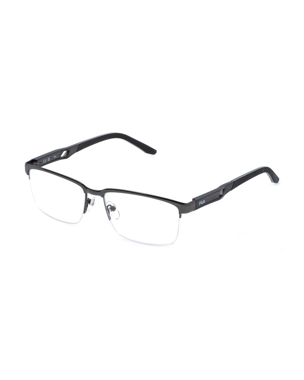 Fila Black Vfi997 568 Optical Frames Metal Squared for men