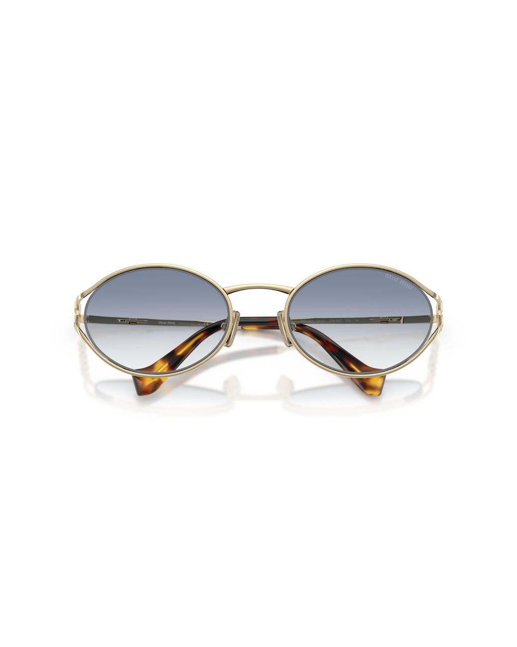 Miu Miu Black Mu 52Ys Zvn80O Sunglasses Metal Round Normal Nuanced