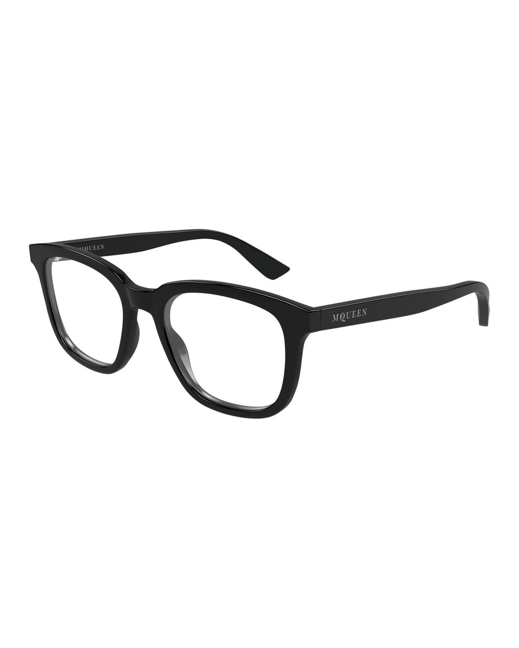 McQueen Black Am0539O 001 Optical Frames Acetate Transparent Squared