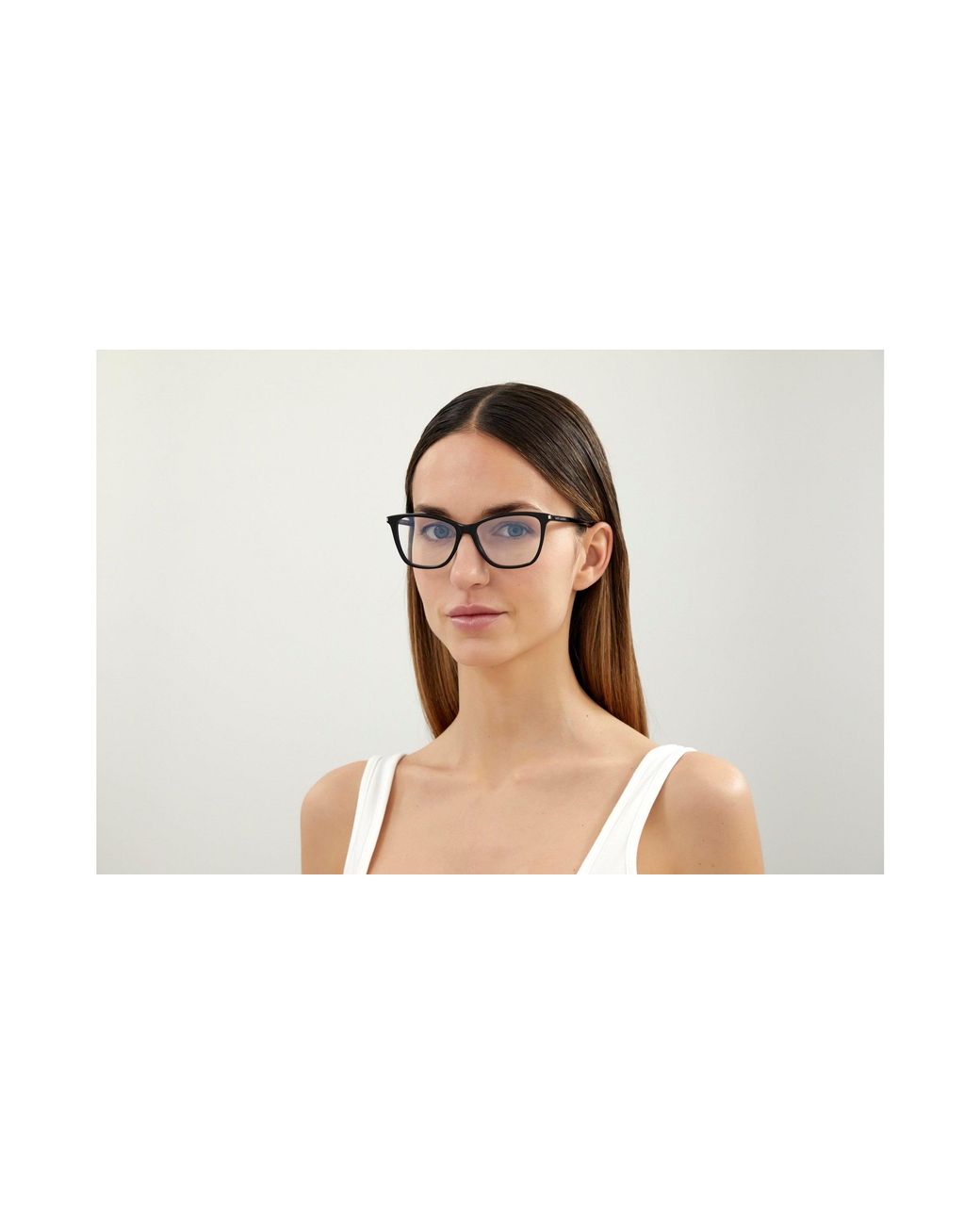 Saint Laurent Black Sl 259 001 Optical Frames Acetate Squared