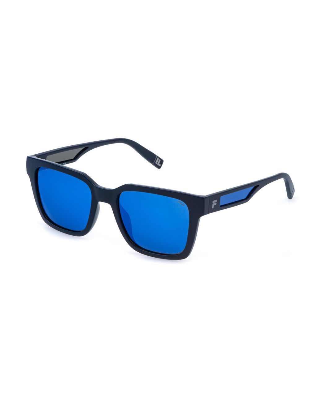 Fila Blue Sfia14 C03Z Sunglasses Injected Smoke Squared Mirrored for men