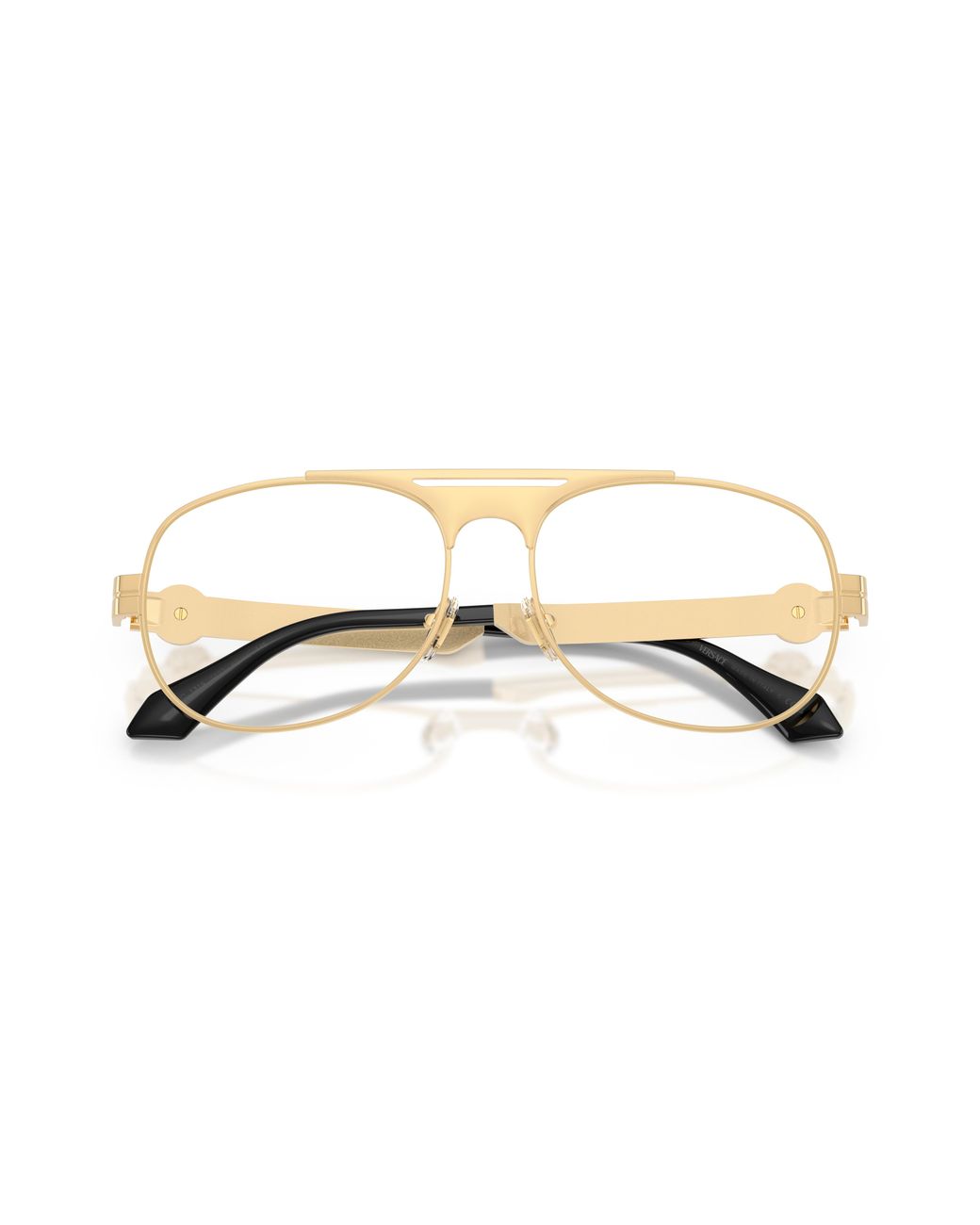 Versace Black Ve1319 1523 Optical Frames Metal Transparent Pilot Normal for men