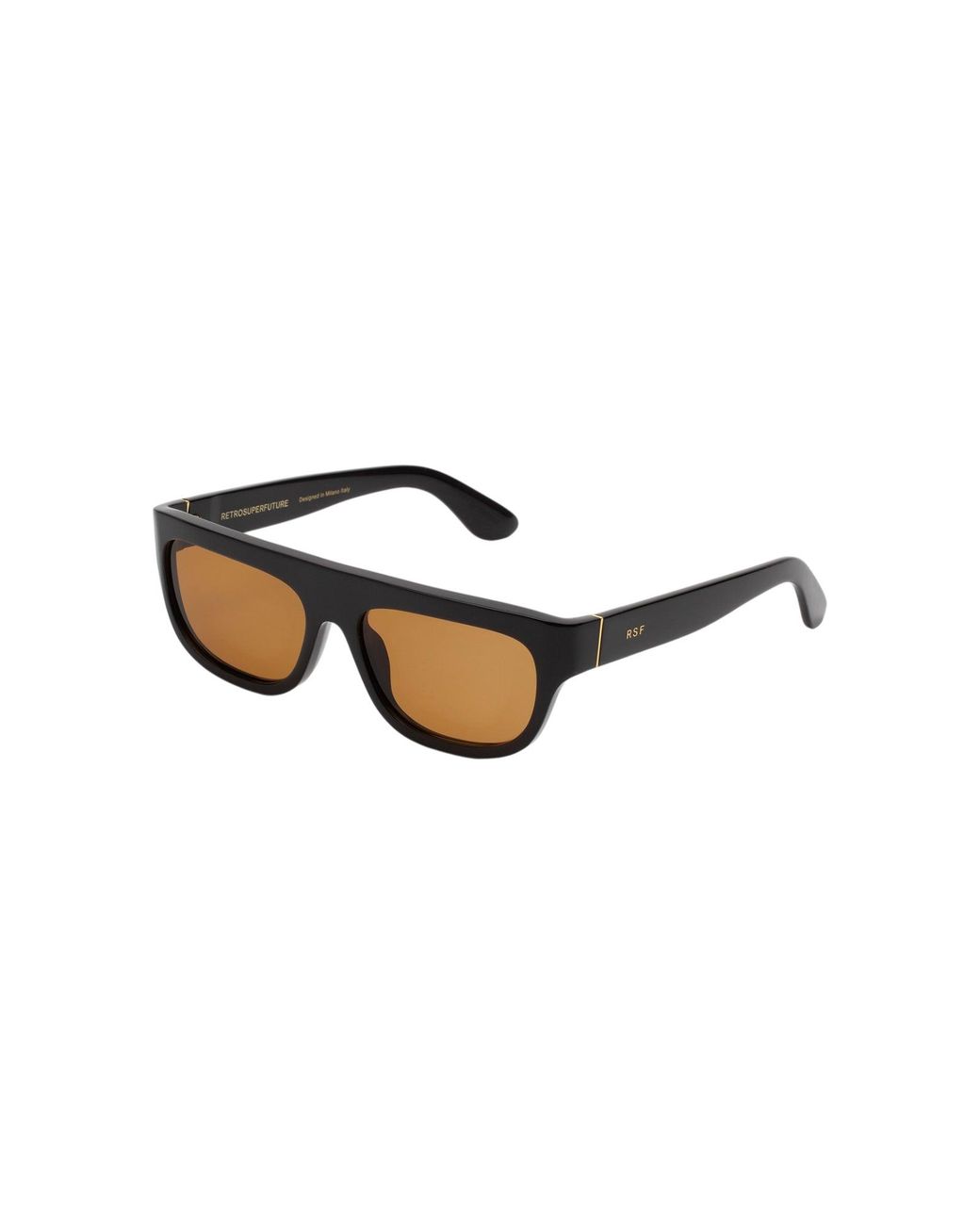 Retrosuperfuture Black Zxo Serioso Refined Sunglasses Acetate Geometric Normal