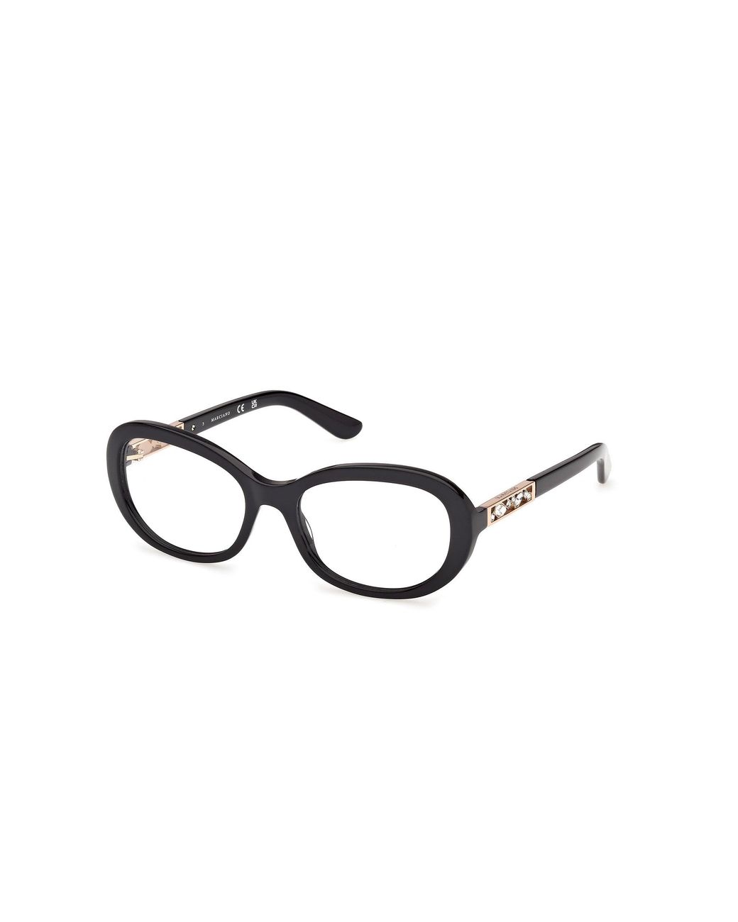 Guess Black Gm50065 52 Optical Frames Acetate Round Normal