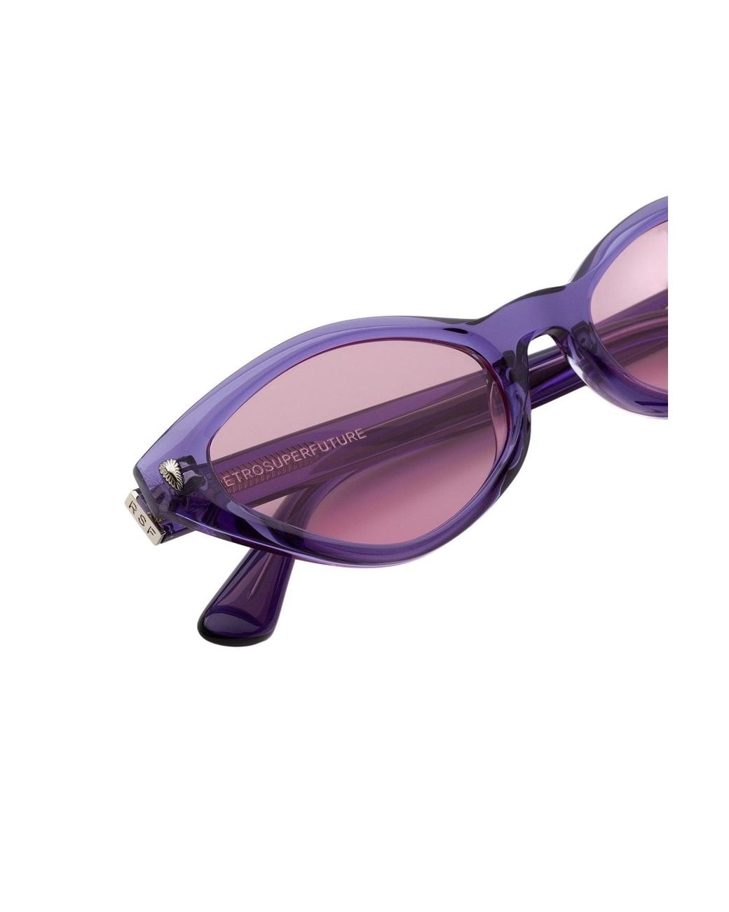 Retrosuperfuture Black Plm Echo Dreamer Sunglasses Acetate Geometric Normal