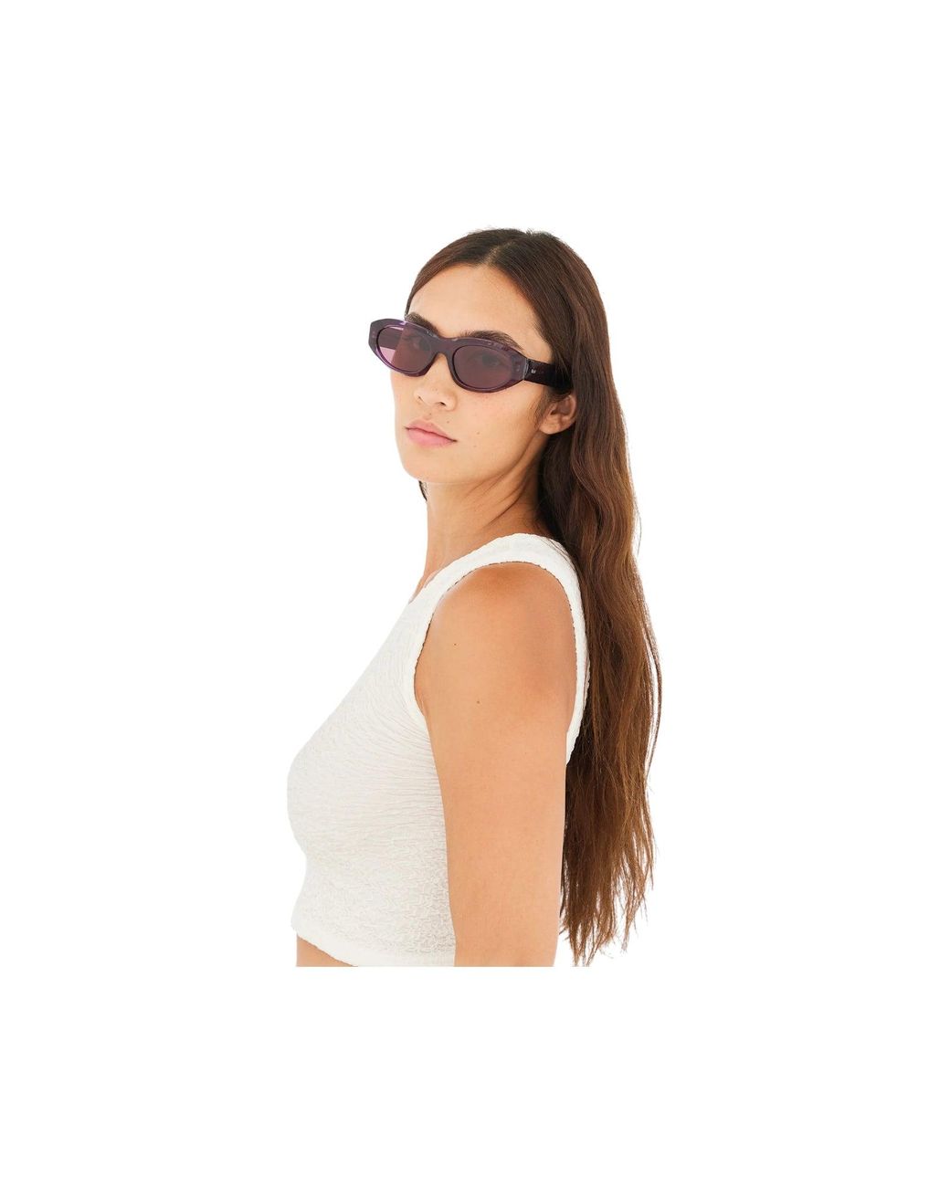 Retrosuperfuture Purple 9Kh Cinema Melanzana Sunglasses Acetate Geometric Normal