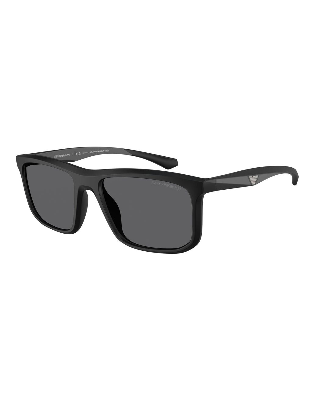 Emporio Armani Black Ea4234U 5001T3 Sunglasses Injected Squared Polarized for men