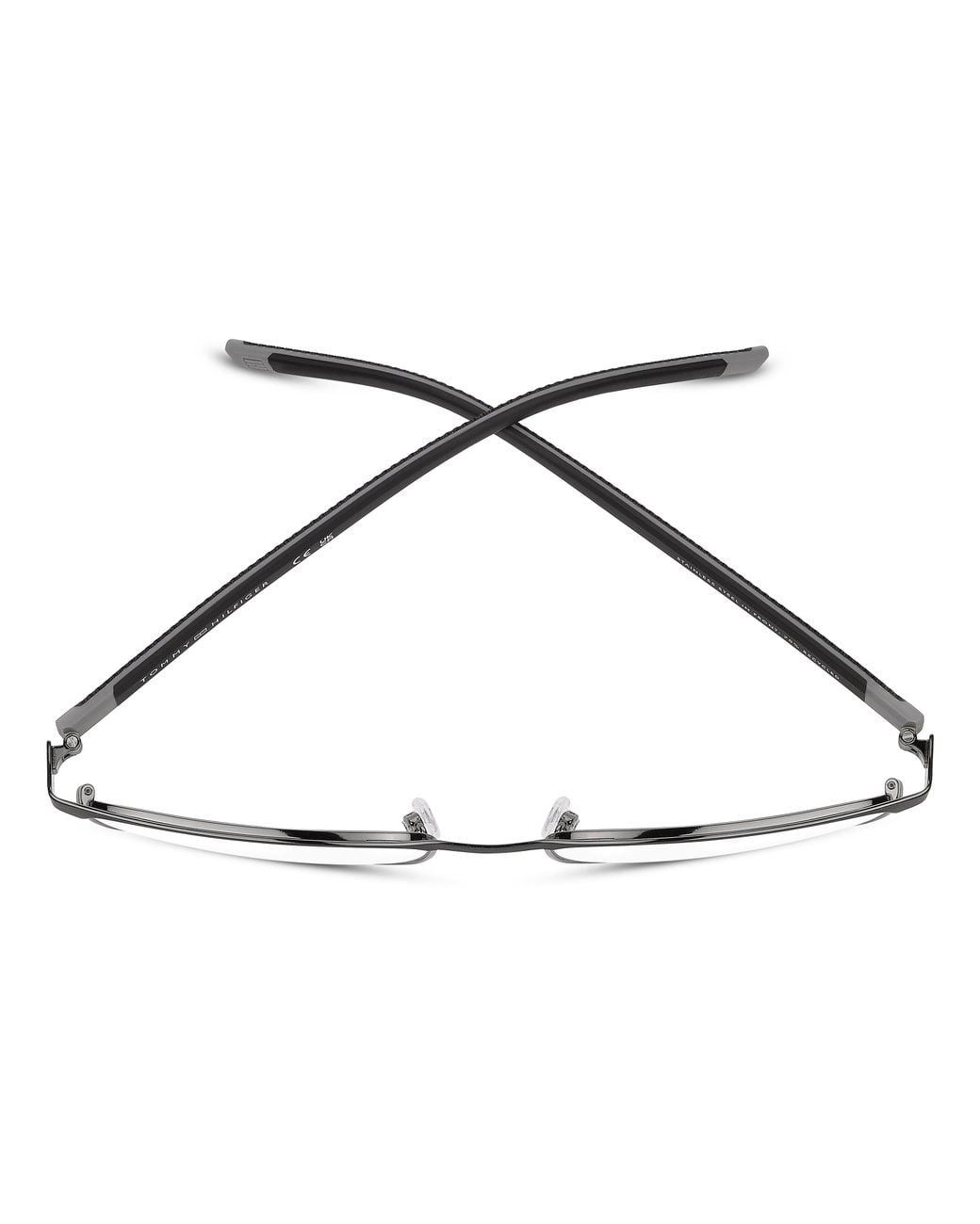 Tommy Hilfiger Black Th 2378 Ti7 Optical Frames Metal Squared Normal for men
