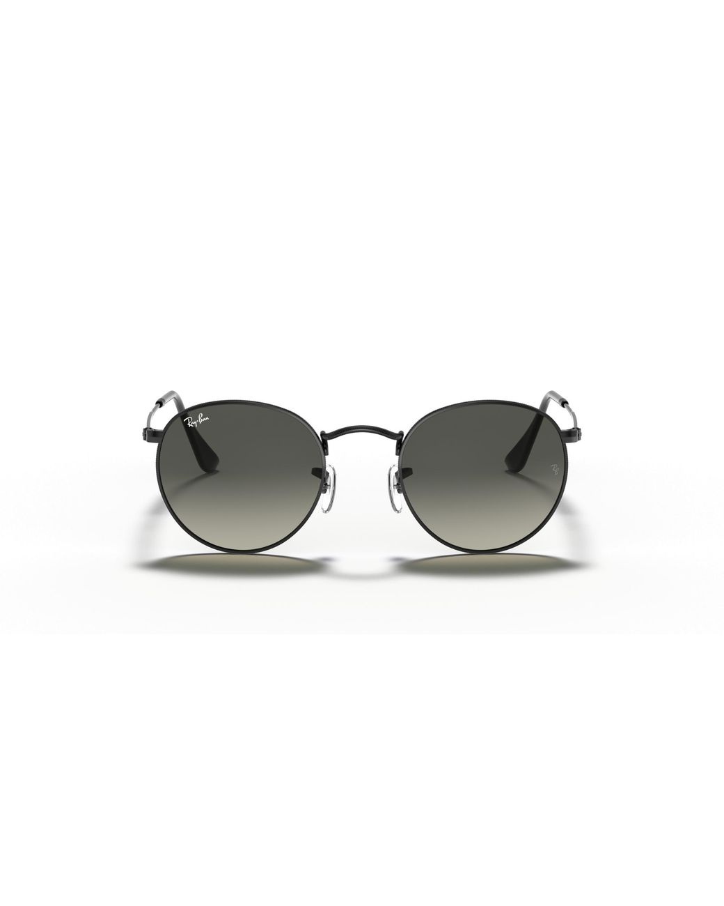 Ray-Ban Black Rb3447n Flat Lens Metal Round Sunglasses