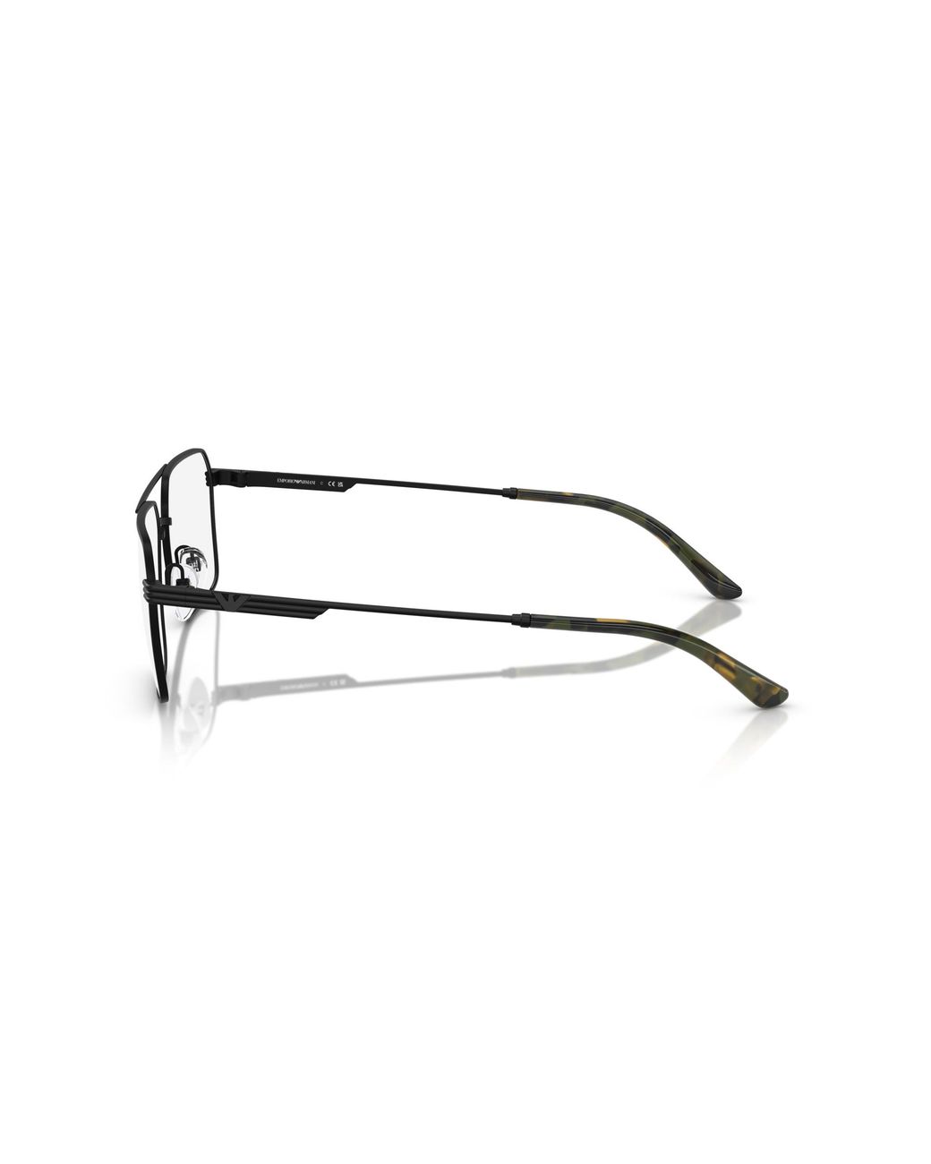 Emporio Armani Black Ea1166 3001 Optical Frames Metal Transparent Squared Normal for men