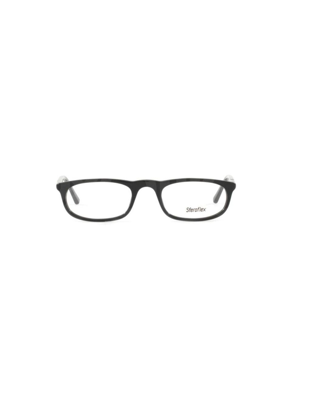 Sferoflex Black Sf1137 C568 Optical Frames Plastic Round for men